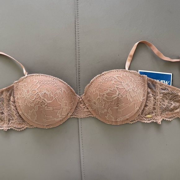 Jessica Simpson Elegant Lace Underwire Bra - Tan. 36C. NEW - Picture 3 of 6